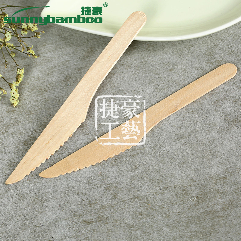 Disposable knives, forks, spoons, high-quality wooden knives, disposable tableware, bread and fruit slicing, wooden knives wholesale detail image 7
