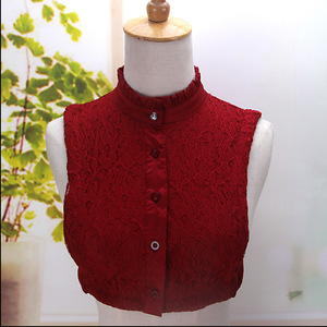 Fake collar Detachable Blouse Dickey Collar False Collar Bud cut out collar shirt women lace stand collar versatile fake collar wine red sweater collar