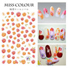 Adhesive Japanese transparent watercolour, sticker for manicure for nails, painted nail stickers, fake nails, flowered