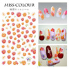 Summer ultra thin adhesive Japanese lavender nail stickers contains rose, fake nails for nails, sticker, flowered