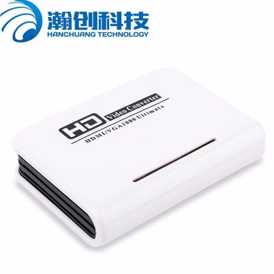 廠家直銷 HDMI轉VGA轉換器 hdmi to vga書本款轉接盒帶3.5音頻