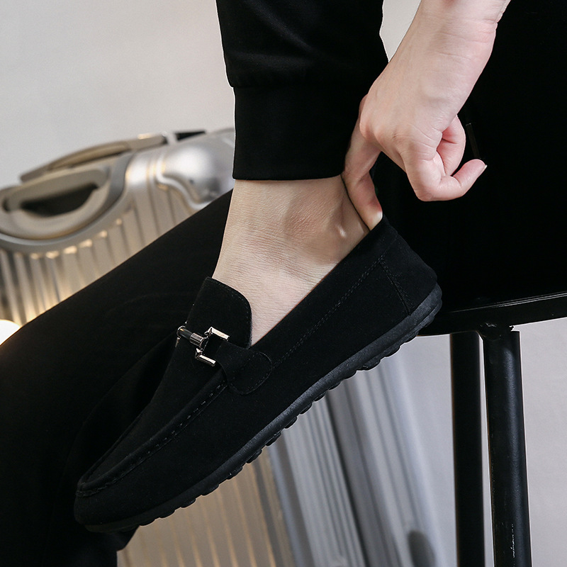 2021 Social Boy Shoes Spring and Autumn New Men's Shoes Korean Style Trendy Student Shoes Lazy Shoes Casual Trendy Shoes