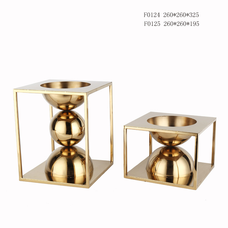 Metal Japanese flower arrangement Chinese style golden Metal Template Room ornament a living room Floral organ to ground Decoration