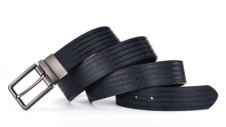 Men's Genuine Leather Belt With Rotating Buckle For Men_voghion.com