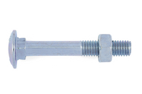 马车螺钉（带螺母）,镀锌  M6x16