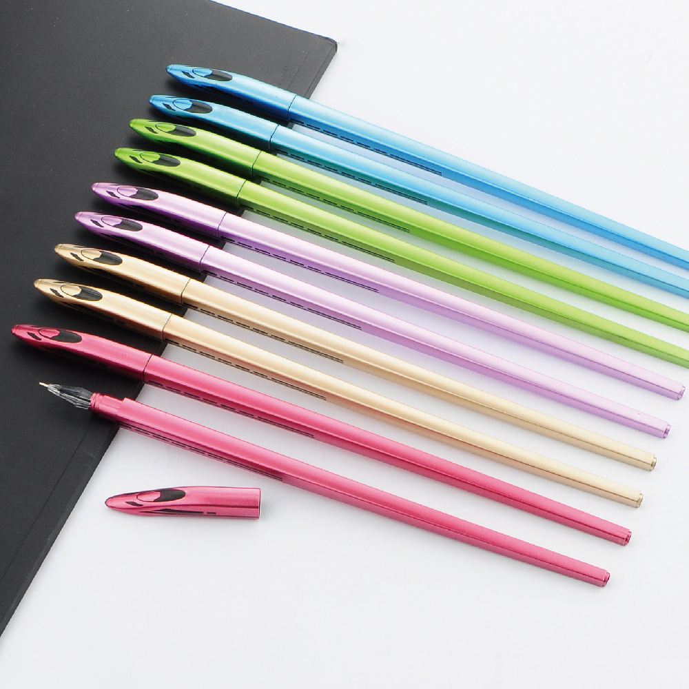 创意中性签字笔0.5动车笔批发学生文具用品定制logo周鲁白礼品笔|ms