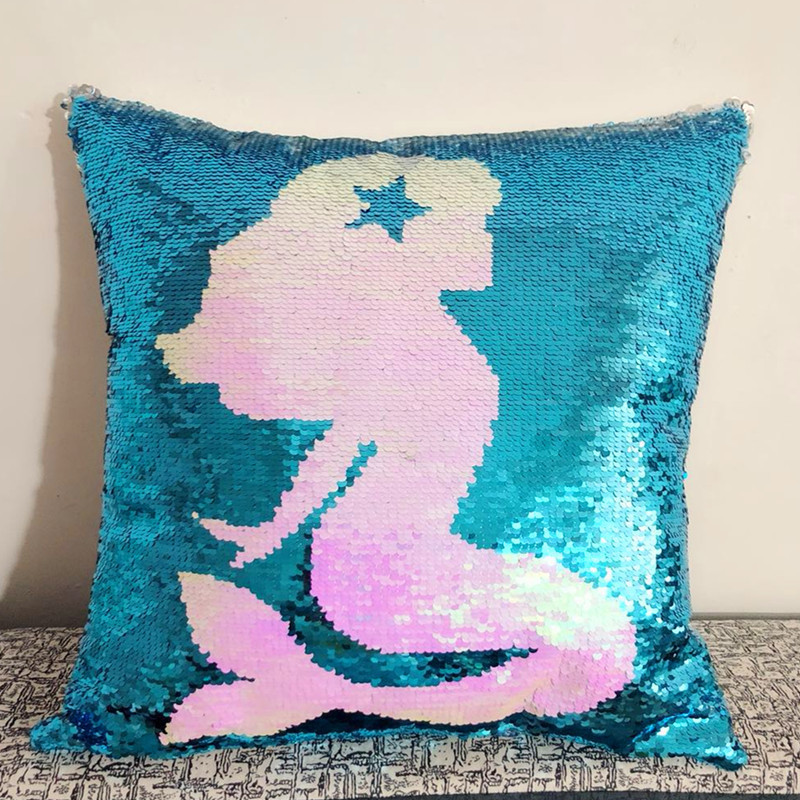 unicorn sequin changing pillow