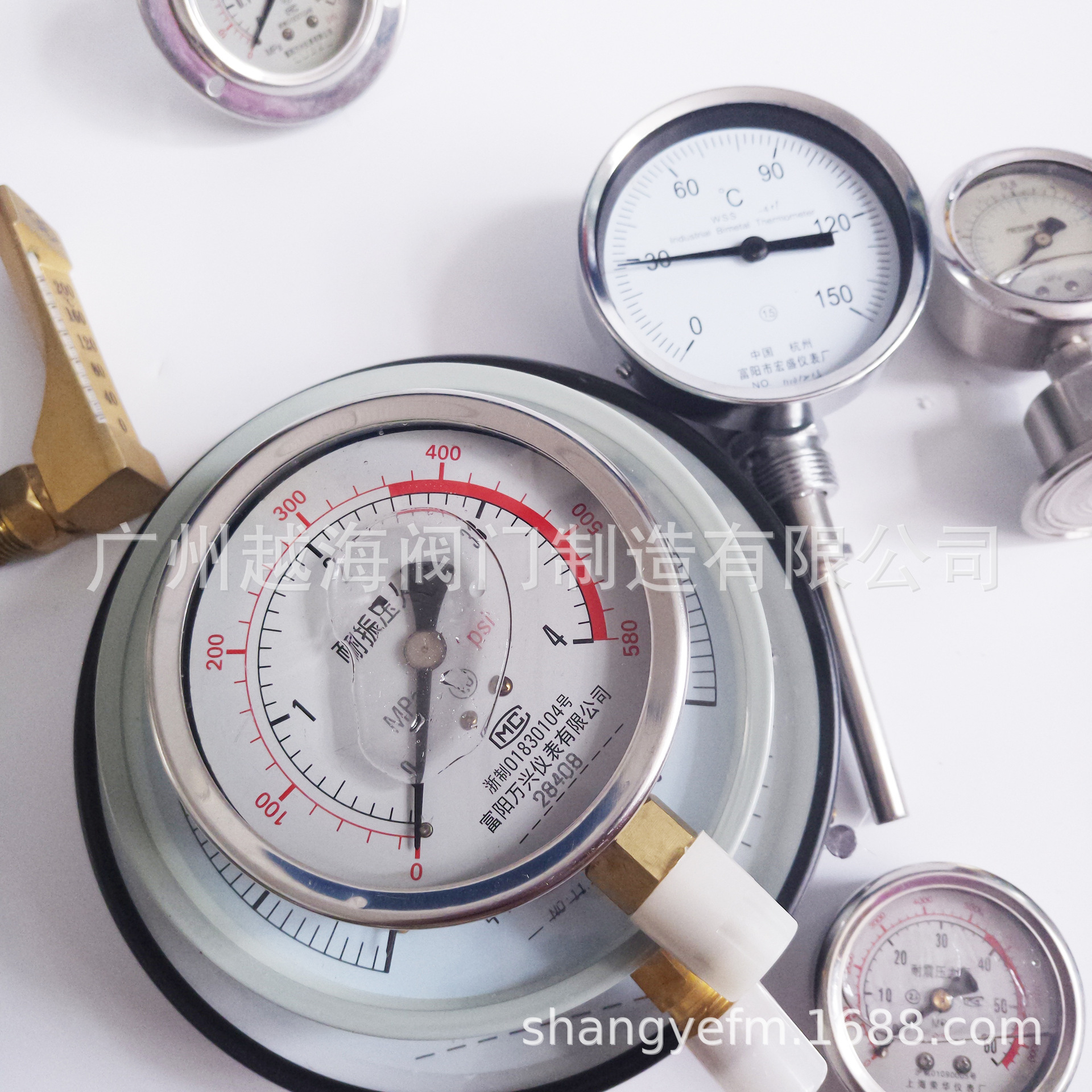 供应 普通压力表y-60径向真空表液压水压气压真空表负压表指针式