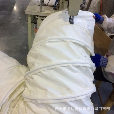 水泥厂伸缩布袋 折皱除尘袋直径32带铁环下料口专用布袋 异性布袋