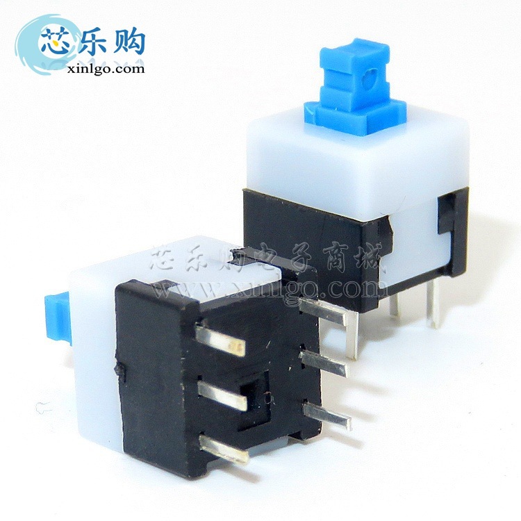 8*8MM 8X8mm 双排6脚 环保 自锁开关 按键开关 [国产全新]