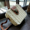 Beach shoulder bag, straw small bag