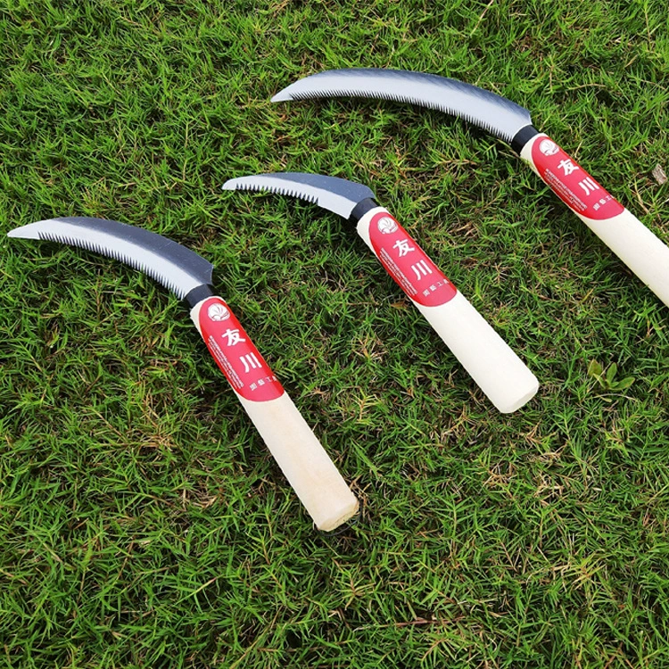 Маленький остров Полная ножовка Серп Косить Серп Маленький зубчатый серп Газон Специальные инструменты для скашивания Садоводство Сельскохозяйственный полумесяц Серп