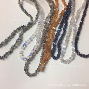 外贸高档仿进口4mm6mm8mm菱形三角珠玻璃散珠diy饰品配件水晶珠子