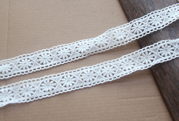 手工服装辅料 蕾丝 欧式窗花花边水溶棉线刺绣 花边 宽2.7cm