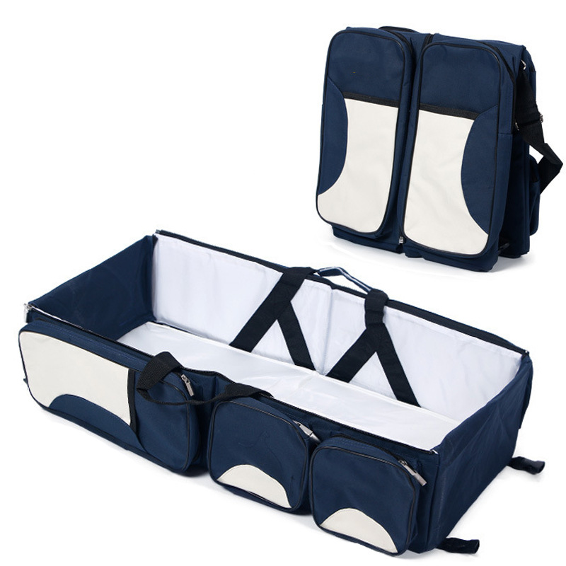 Multifunctional Travel Baby Bag, Folding Diaper Bag, Portable Baby Diaper Changing Bag, Large Capacity Single-shoulder Baby Bag