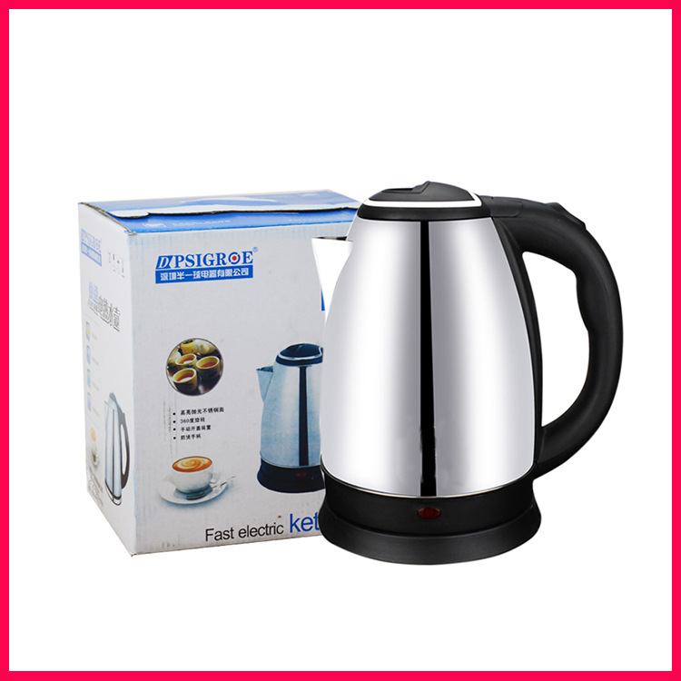 电热水壶 不锈钢快速烧水壶 2L大容量家用电开水壶 礼品小家电|ru