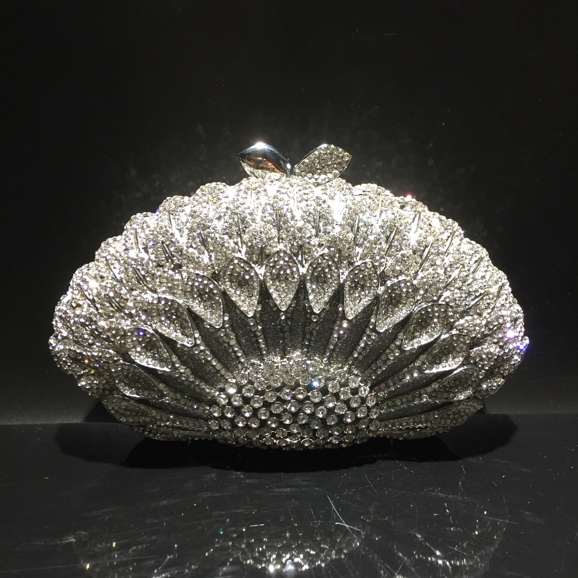 BL089 AliExpress bolso de diamante de cristal de metal de aire bolso de cena bolso de diamante de damas bolso de mano oro plata