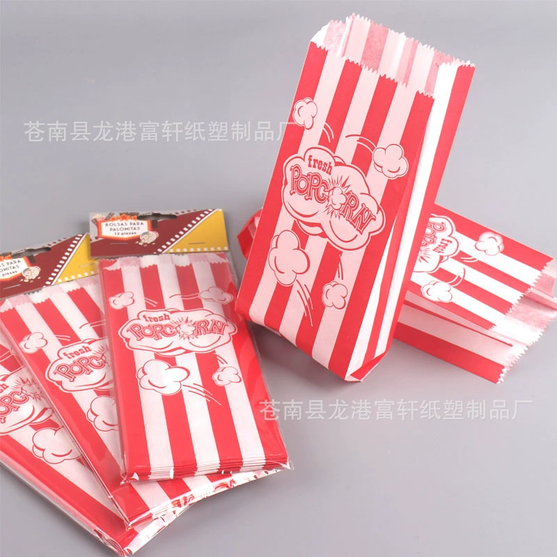 Вэньчжоу завод в наличии набор zuo высокий и низкий карман одноразовые Попкорн Бумажный Мешок масло доказательство бумажный мешок выпечки бумажный мешок