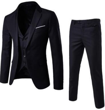 Traje traje de dama de honor de tres piezas para hombre coreano slim fit novio vestido de novia traje de hombre desgaste formal desgaste de negocios