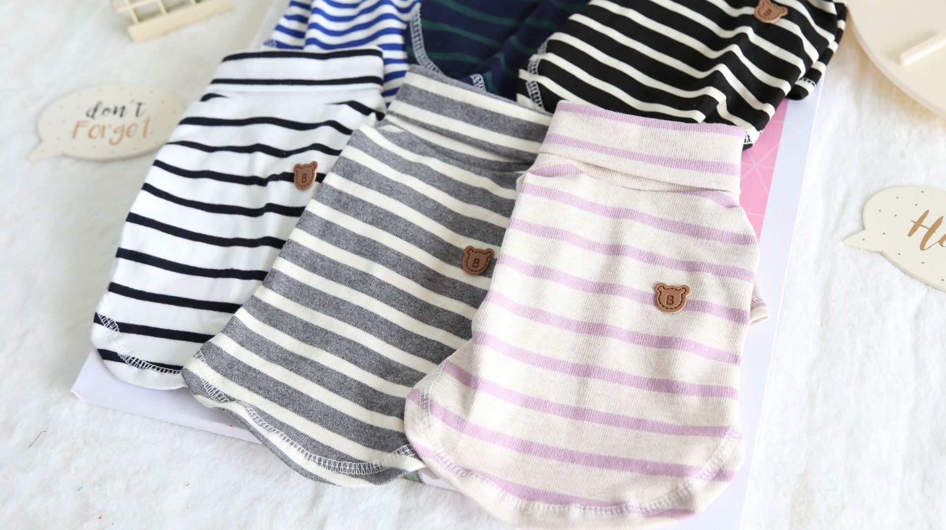 六色翻领打底衫