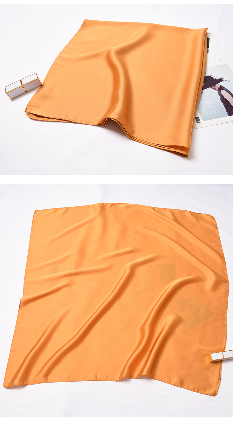 123g Weight Silk Scarf Classification Daily Occasion Satin Material Solid Color Pattern Summer, Spring, Autumn Season Women'S Gender Simple Style Style Women's Simple Style Solid Color Satin Silk Scarves 30