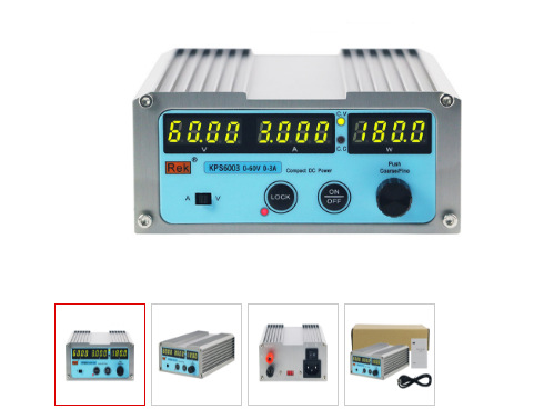 60V3A5A可调开关直流稳压电源Rek美瑞克KPS6003/6005单路四位显示