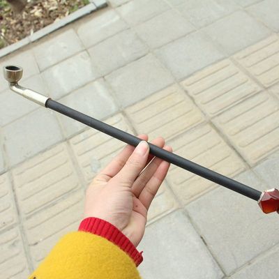 生产加工定制复古烟斗玛瑙烟嘴旱烟杆白铜烟斗配套商务礼品|ru
