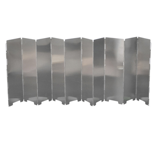 Outdoor camping stove windshield ultra-light foldable picnic windshield with latch 10 pieces with cloth bag