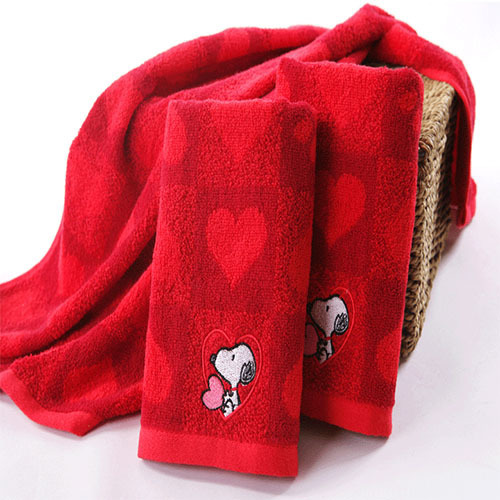 Gold Cotton Towel Soft Absorbent Cartoon Embroidered Face Towel Wedding Towel
