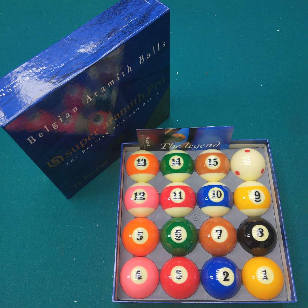 雅樂美TV水晶球中式黑八16彩台球子美式大號球台球用品