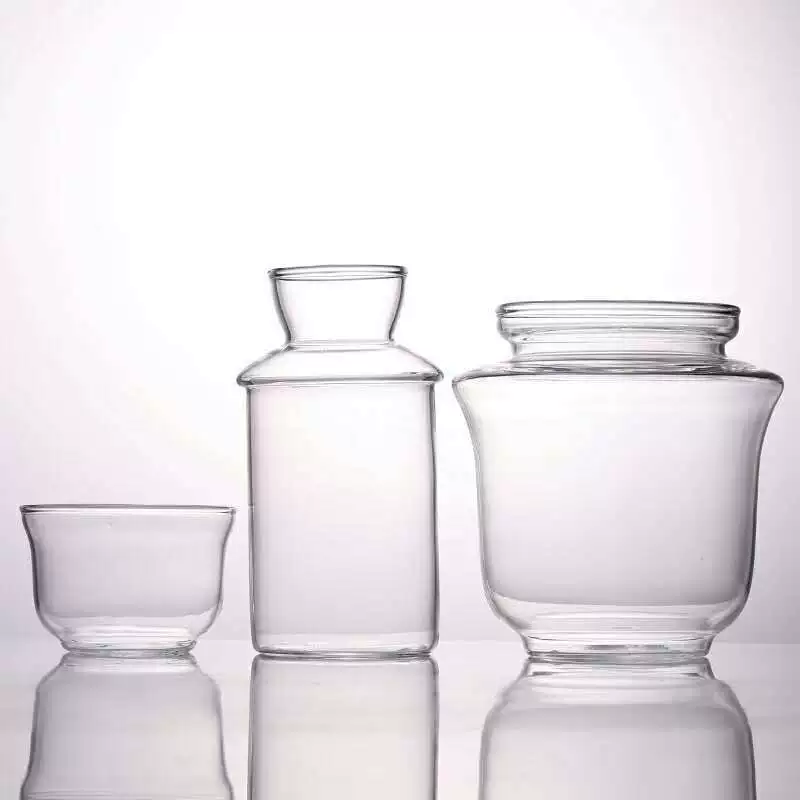 Стеклянная портсигарная фляжка, набор, 3 штуки, 160 мл, 200 мл