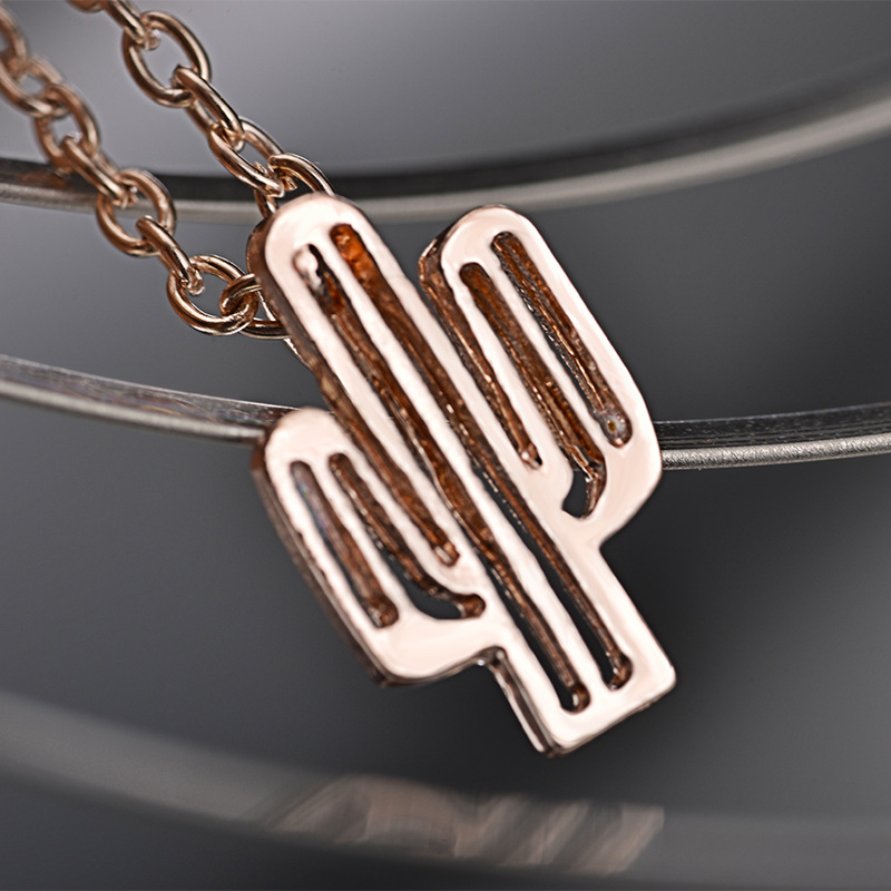 Simple Cactus Necklace display picture 7