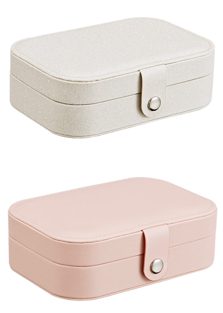 Simple Style Solid Color PU Leather Jewelry Boxes display picture 1