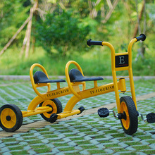 幼兒園單人三輪車兒童雙人腳踏車自行車戶外體育健身器材游戲玩具