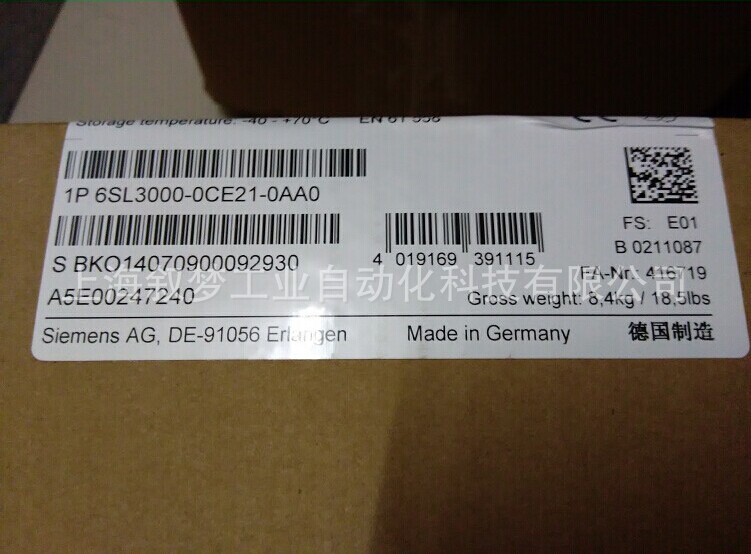 西门子6SL3000-0CE21-0AA0质保一年销售现货实物图