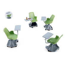 带大桌板置物架书篮移动学生公司会议培训椅智慧课室椅教学椅