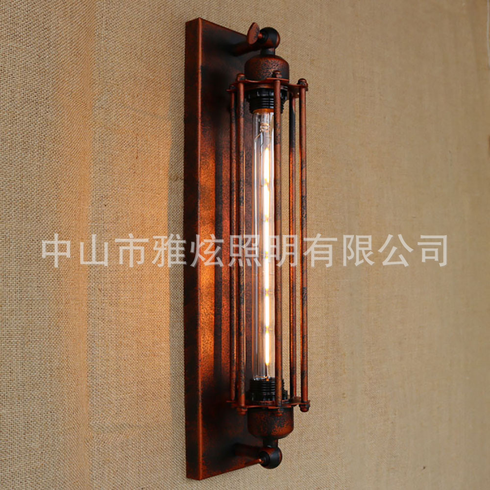 LOFT美式乡村工业风壁灯 铁艺复古爱迪生长笛款壁灯创意壁灯-阿里巴巴