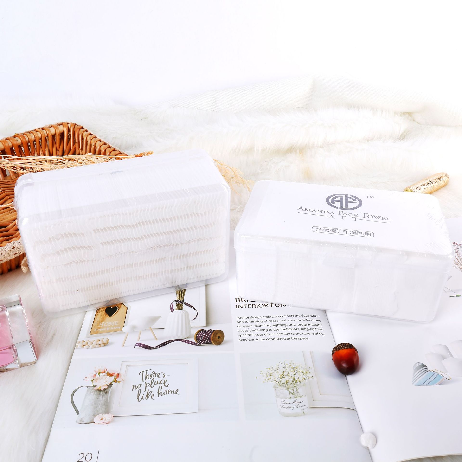 包邮AFT盒装舒适亲肤化妆棉 单面卸妆棉 清洁省水不掉絮1100片入