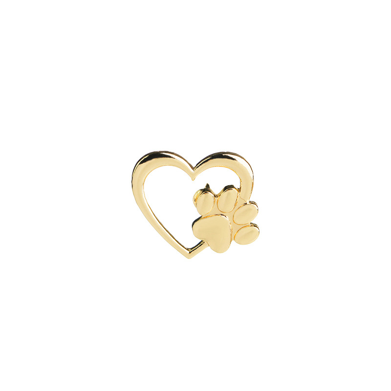 Heart Paw Print Brooch Collection