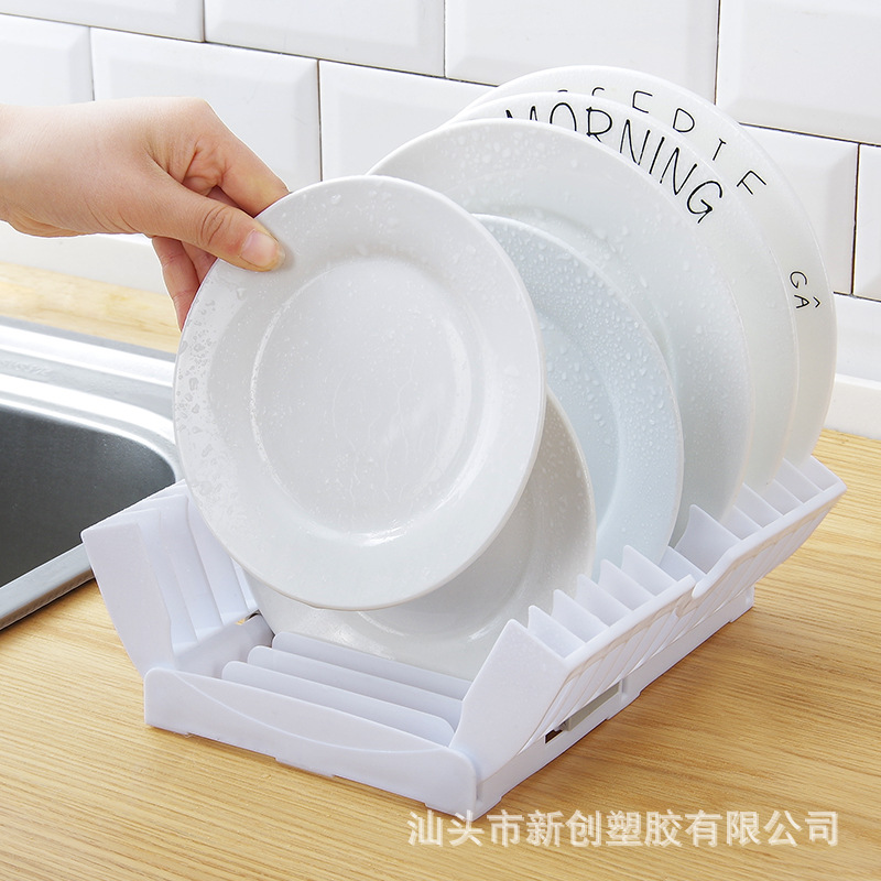 塑料折叠多用厨房晾碗架碗碟置物架家用盘子沥水架放碗盘的架子