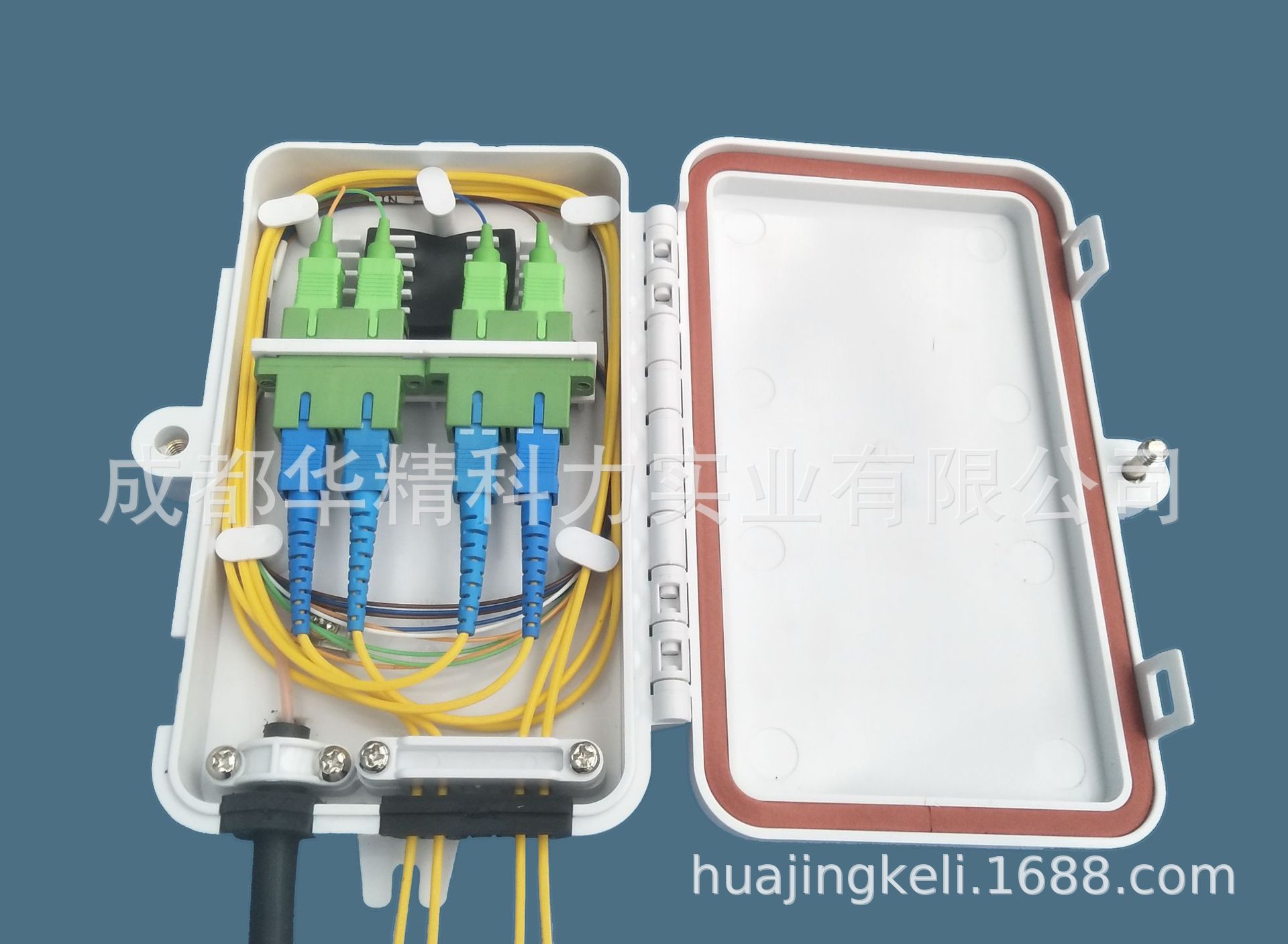 *厂家直销SC4芯FTTX室外用户终端盒（挂墙抱杆）