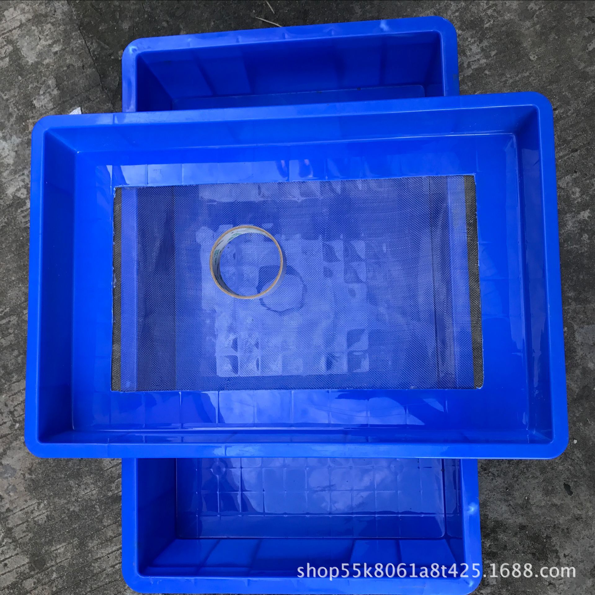 8号长方形持久性防静电塑料方盘 浅盘 黑色静电周转盘