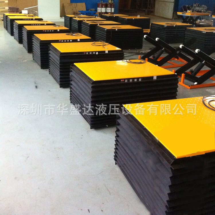 防尘罩电动升降平台带风琴罩剪叉液压升降机固定式小型升降台