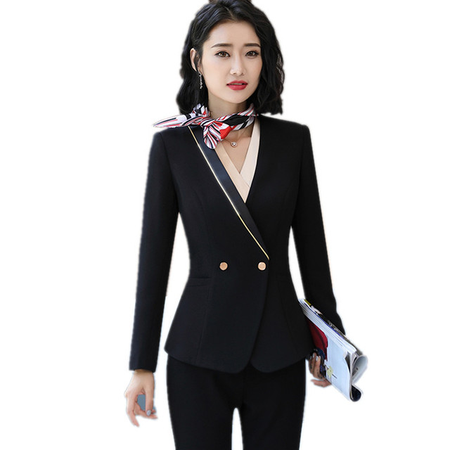 New Professional Suit Female Fitness Collar Suit Workwear