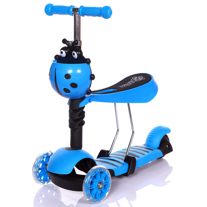 Nuevo 3 - en - 1 scooter multifuncional para bebés caminantes de moda de tres ruedas de scooter asiento desmontable