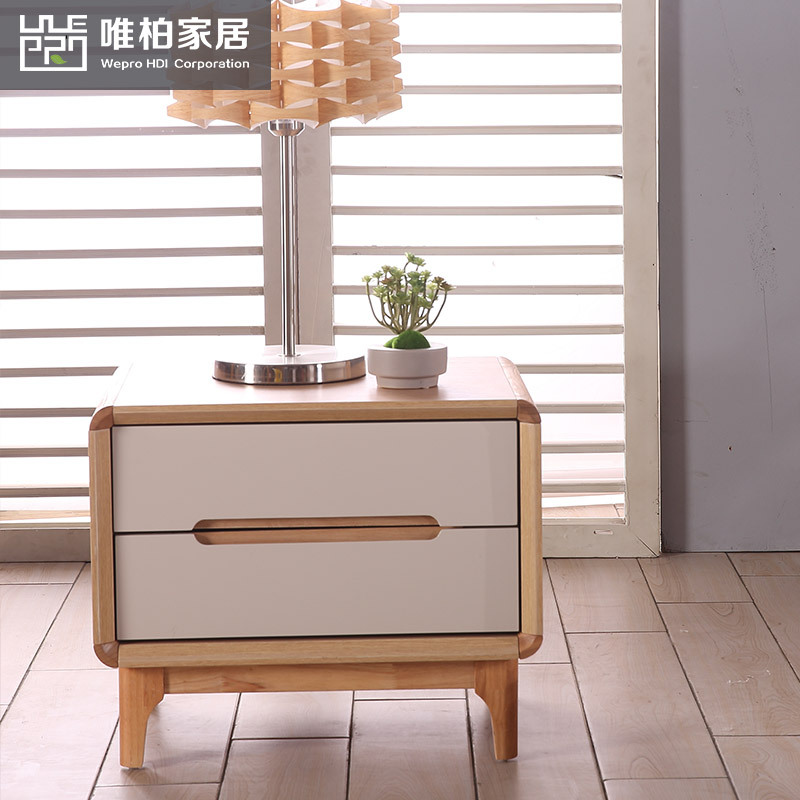 北欧实木床头柜简约现代床边柜日式抽屉柜储物柜简约卧室家具