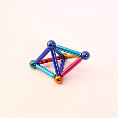 Colorful magnetic rods magic magnetic balls buckyballs 36 rods 27 steel beads 100g balls baseballs square round balls