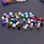 时尚流行款夹式耳夹耳环 无耳洞水晶珠树脂耳夹 珍珠耳夹U形耳夹