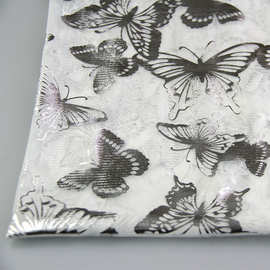 涤纶六角网布烫银蝴蝶面料 网纱时装面料银蝴蝶纱