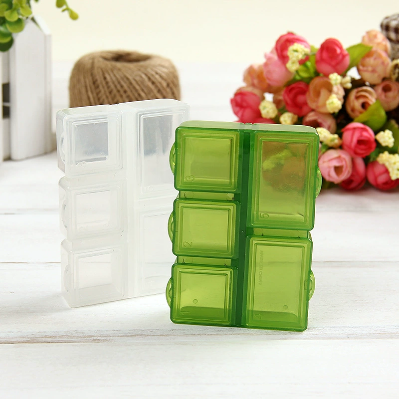 Пятисеточная коробка для питания портативная прозрачная пластиковая герметичная Маленькая Аптечка коробка для хранения ювелирных изделий с винтами оптом